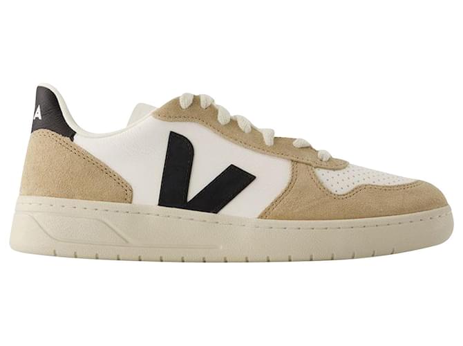 V-10 Sneakers - Veja - Leder - White Sahara Weiß  ref.1124715