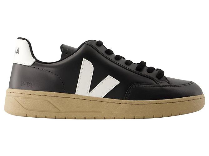 V-12 Sneakers - Veja - Leder - Schwarz/Nicht-gerade weiss