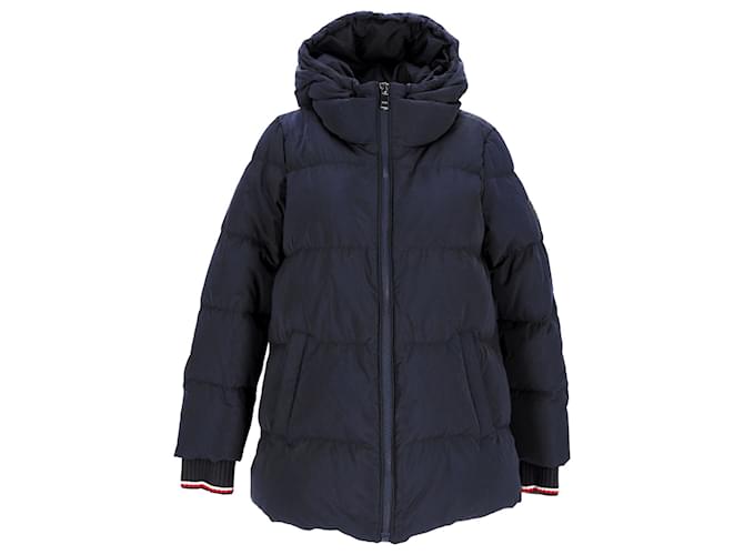 Tommy Hilfiger Womens Relaxed Fit Jacket in Navy Blue Polyester  ref.1124819