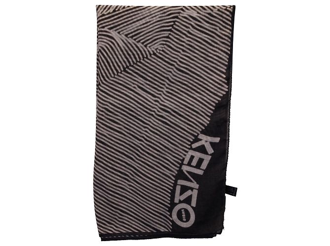 Lenço Estampado Kenzo em Modal Marrom