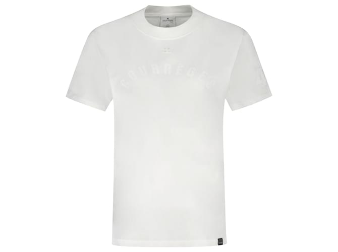Ac Straight T-Shirt – Courreges – Baumwolle – Weiß  ref.1124853