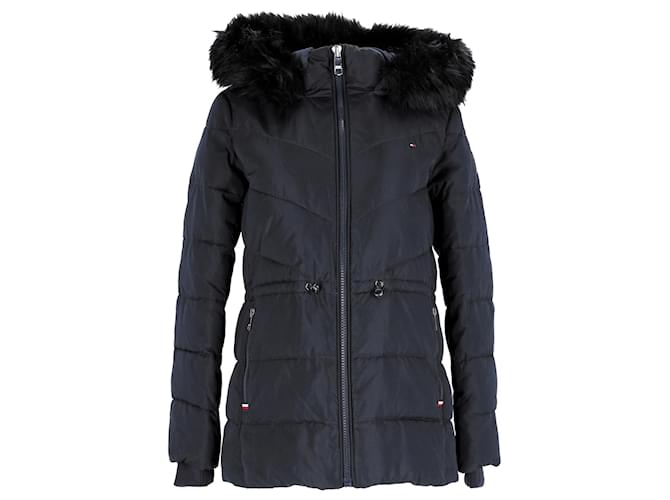 Tommy Hilfiger Womens Essential Padded Jacket Navy blue Polyester  ref.1124854