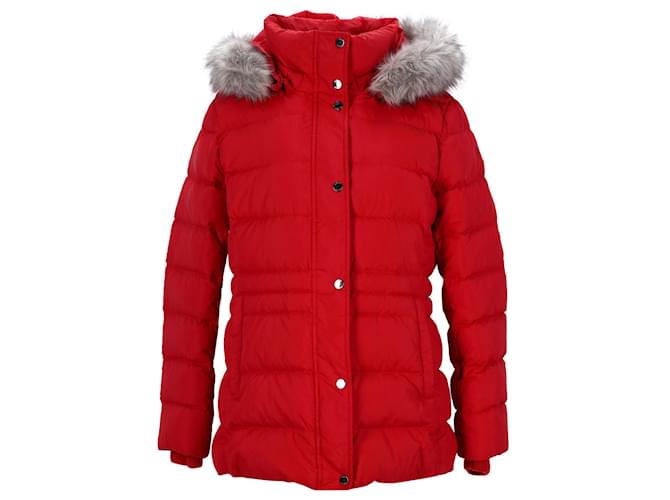 Tommy Hilfiger Womens Down Padded Regular Fit Jacket Red Polyester  ref.1124856