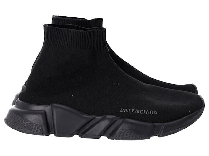 Balenciaga Speed Knit Sneakers aus schwarzem recyceltem Polyester  ref.1124879