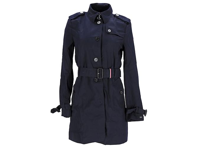 Tommy Hilfiger Womens Regular Fit Outerwear Navy blue Cotton  ref.1124912