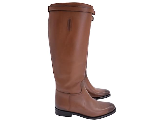 Church's Riding Knee Boots in Brown Leather  ref.1124919