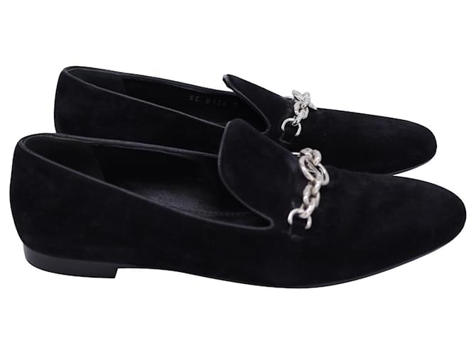 Louis Vuitton Schulmädchen-Loafer aus schwarzem Wildleder Schweden  ref.1124924