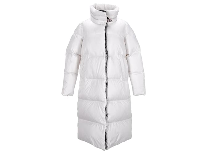 Tommy Hilfiger Womens Relaxed Fit Coat in White Polyester  ref.1124931