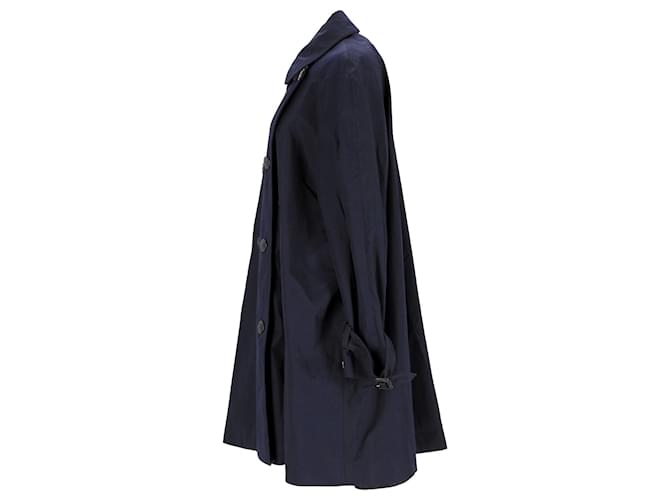 Tommy Hilfiger Womens Relaxed Fit Coat in Navy Blue Cotton  ref.1124932