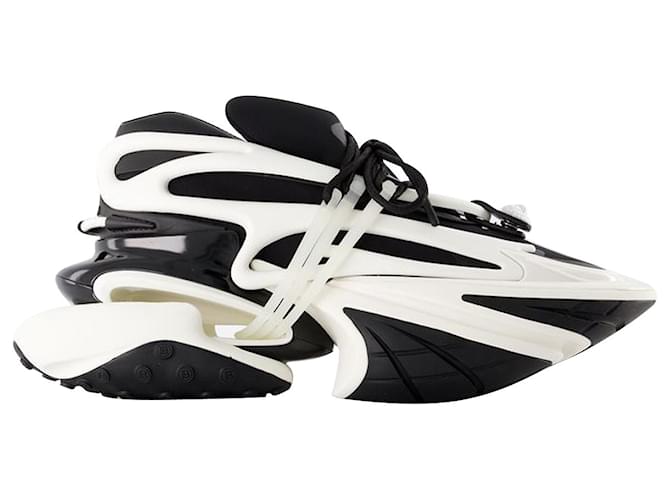 Sneaker Unicorno - Balmain - Pelle - Nero/ White Vitello simile a un vitello  ref.1124940