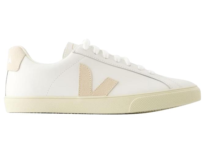 Baskets Esplar Logo - Veja - Cuir - Blanc Veau façon poulain  ref.1124947