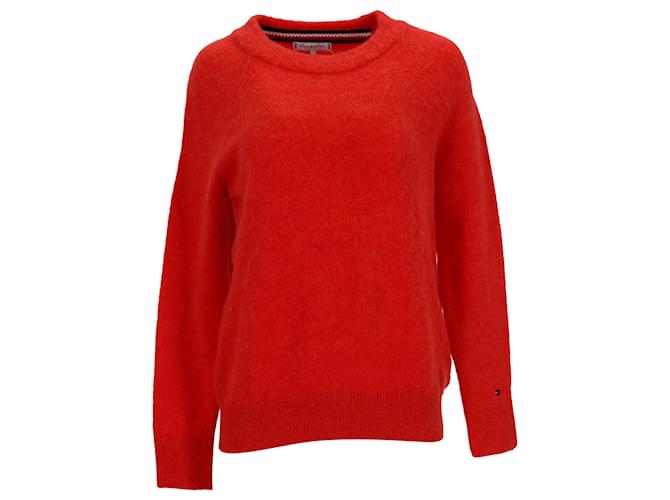 Tommy Hilfiger Pull col rond en laine vierge m lang e pour femme