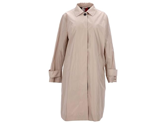 Tommy Hilfiger Womens Relaxed Fit Coat Flesh Polyester  ref.1125028