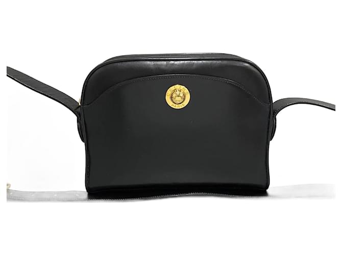 Céline Leather Crossbody Bag 19935 Black  ref.1125071