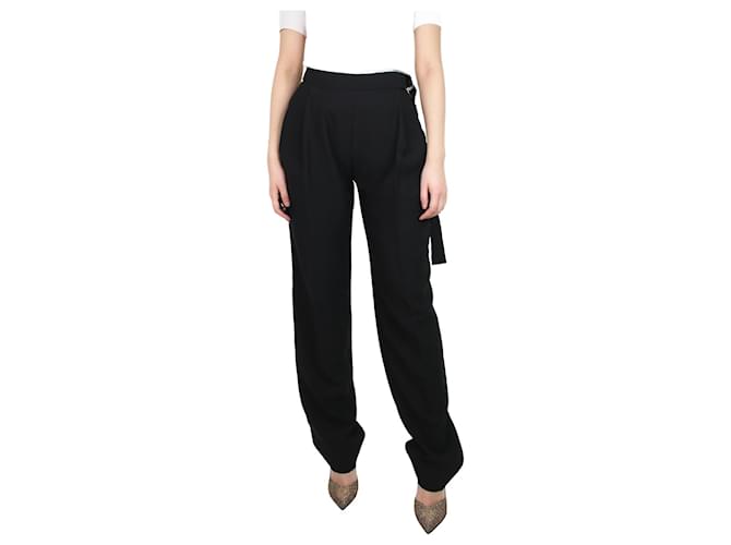 Carven Black pleated trousers - size UK 6 Polyester  ref.1125113