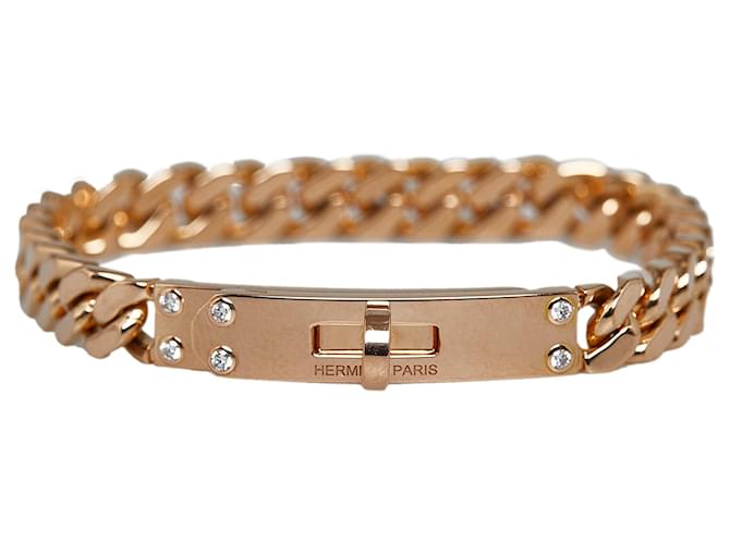 Hermès Bracelet à maillons Hermes Gold Kelly Gourmette Métal Plaqué or Doré  ref.1125173