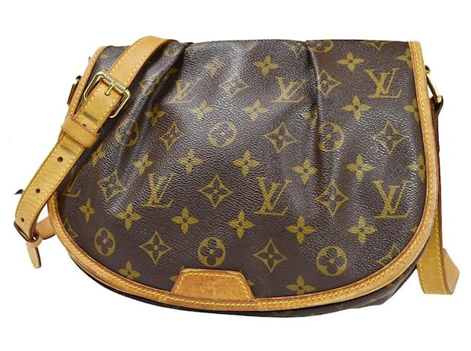 Louis Vuitton Menilmontant Brown Cloth  ref.1125341