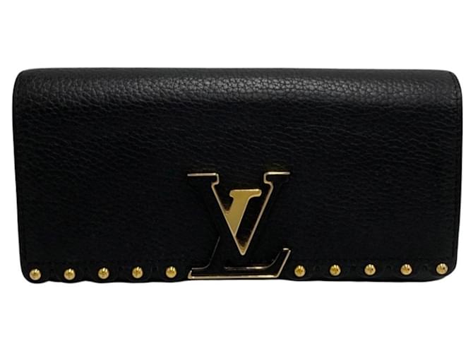 Louis Vuitton Capucines Black Leather  ref.1125401
