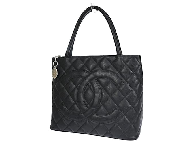 Chanel Medaillon Black Leather  ref.1125441