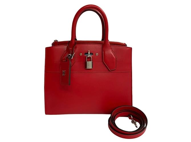 Louis Vuitton Rot Leder  ref.1125449