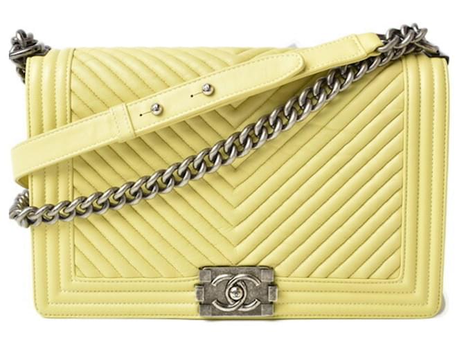 Yellow chanel best sale boy bag