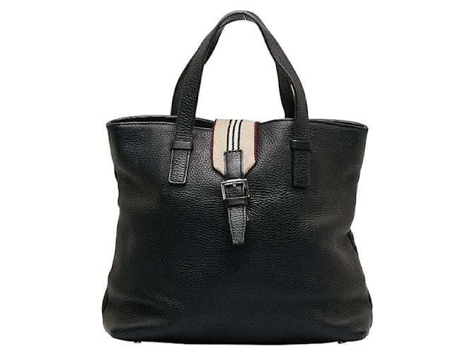 Burberry Leather Tote Bag Black Pony-style calfskin  ref.1125613