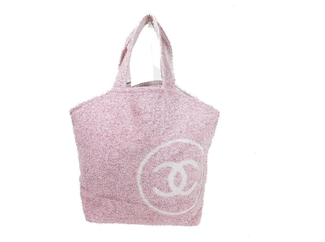 Chanel Cabas Rosa Algodão  ref.1125631