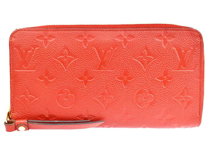 Louis Vuitton Zippy Wallet Red Cloth  ref.1125642