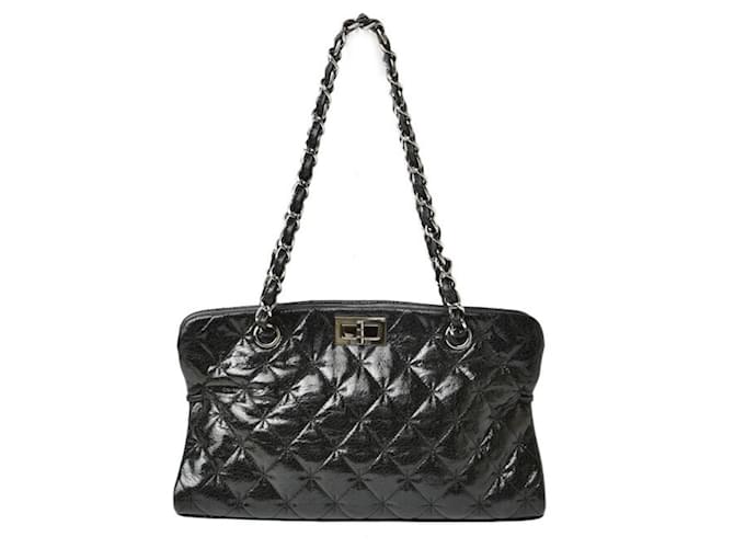 Chanel 2.55 Black Patent leather  ref.1125673
