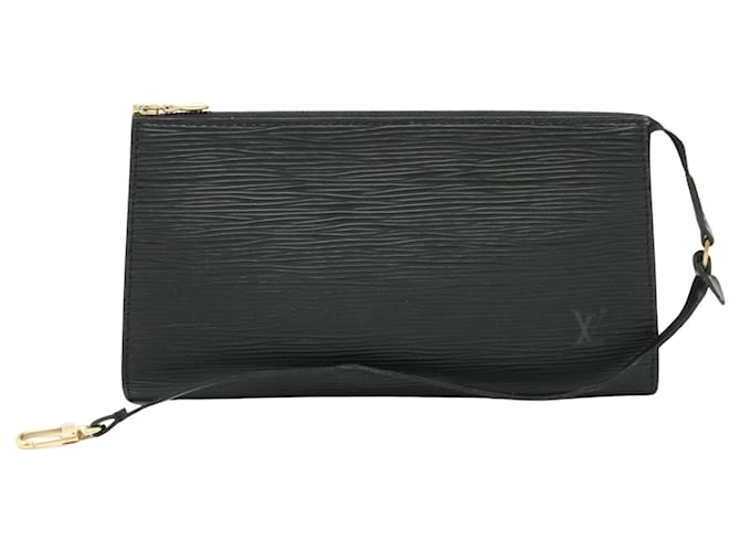 Accesorios de Louis Vuitton Pochette Negro Cuero  ref.1125740
