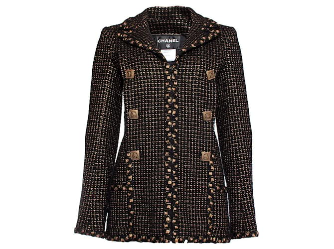 Chanel 12K$ New Paris / Byzance Black Tweed Jacket  ref.1125954