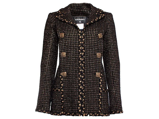 Chanel 12K$ Nouveau Paris / Veste en tweed noire Byzance  ref.1125954