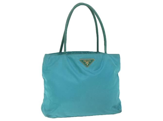 PRADA Tote Bag Nylon Turquoise Blue Auth hk898  ref.1126170
