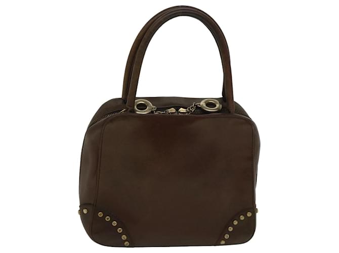 Céline CELINE Hand Bag Leather Brown Auth bs9808  ref.1126178