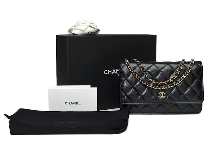 CHANEL Wallet on Chain Bag in Black Leather - 101549  ref.1126253