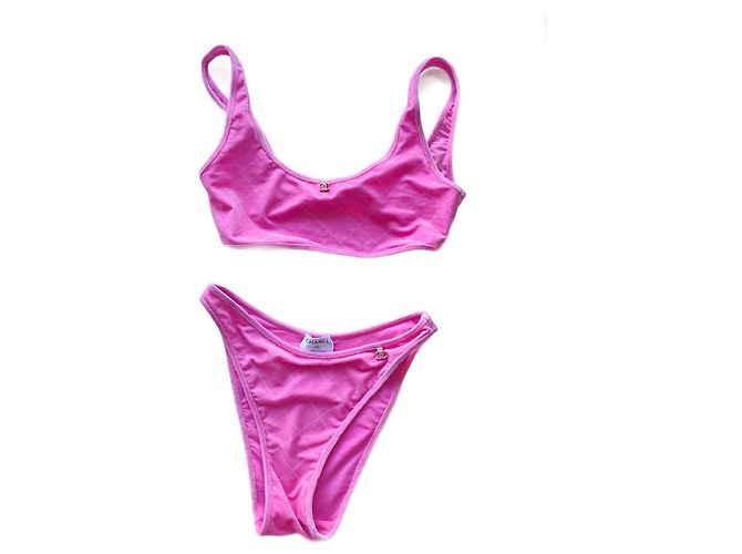 Chanel Bikini Pink Samt