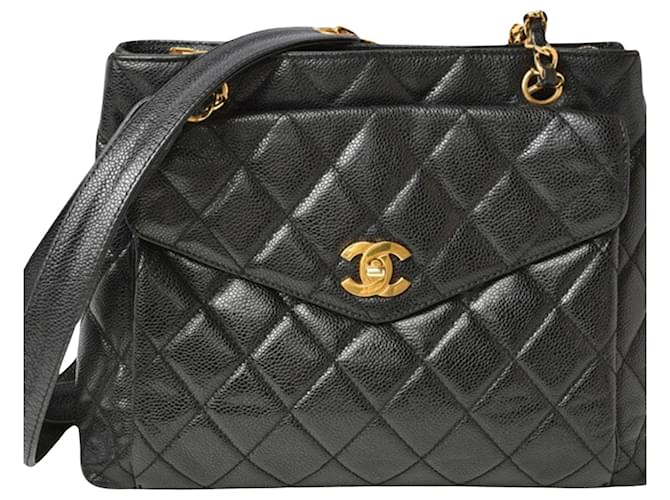 Classique Chanel - Cuir Noir  ref.1126343