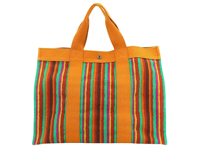 Hermès Sac De Plage Multiple colors Cotton  ref.1126382