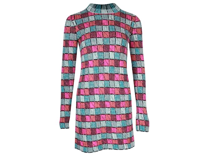 Mini abito Chanel in maglia in lana di alpaca multicolor Multicolore  ref.1126487