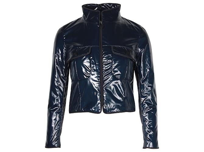 Timeless Chanel Cropped Jacket in Navy Blue Nylon Polyamide  ref.1126492