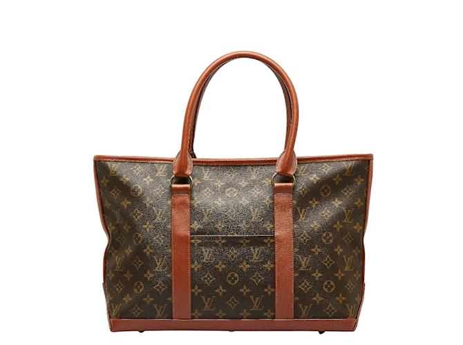 Louis Vuitton Monogram Sac Weekend PM M42425 Brown Cloth  ref.1126513