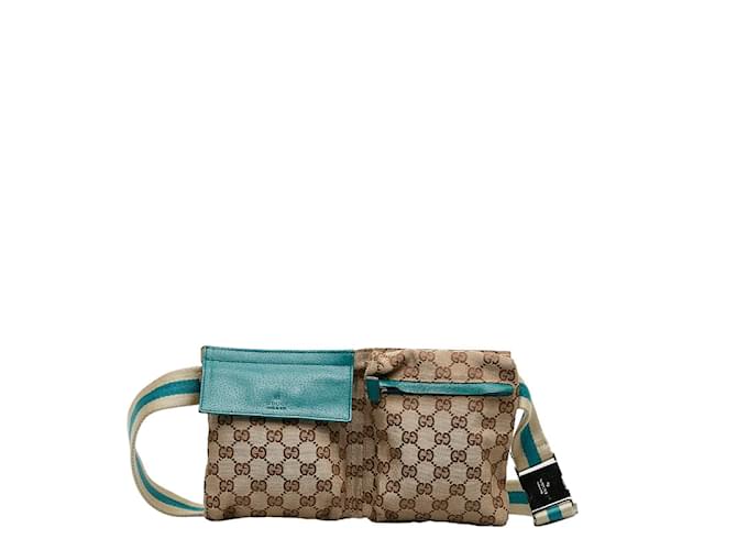 Gucci GG Canvas Belt Bag 28566 Brown Cloth  ref.1126514
