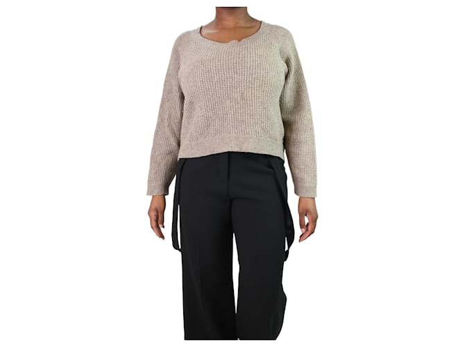 Vince Neutral wool-blend jumper - size L  ref.1126567