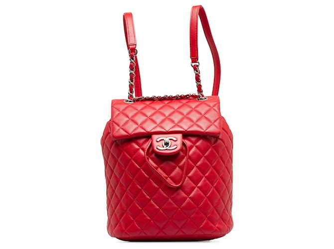 Chanel Red Large Urban Spirit Backpack Leather  ref.1126646