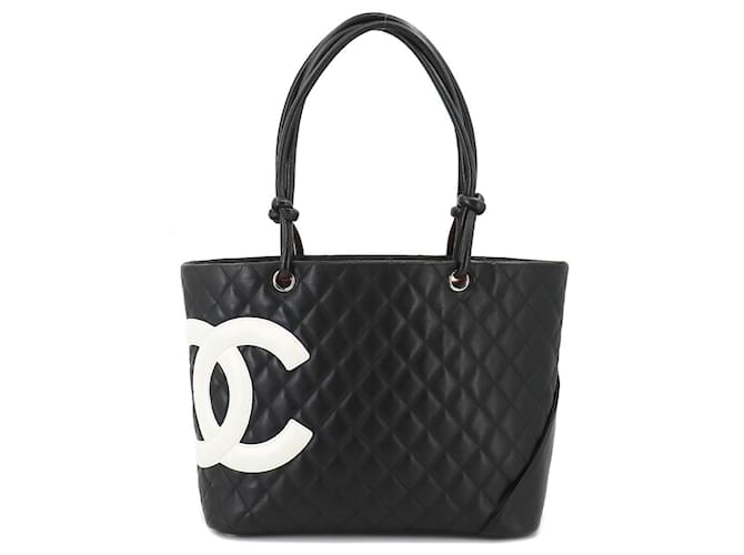 Chanel shopping Black Leather  ref.1126709