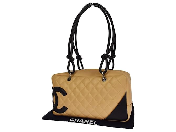 Chanel Cambon Beige Leather  ref.1126830