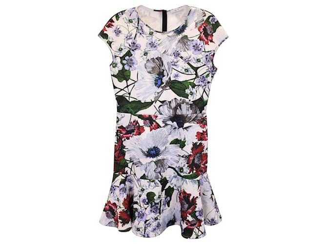 Erdem Floral Cap Sleeve Dress in Multicolor Viscose Cellulose fibre  ref.1127029