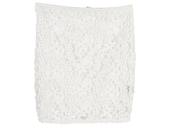 Isabel Marant Etoile-Stickereirock aus weißer Baumwolle  ref.1127033