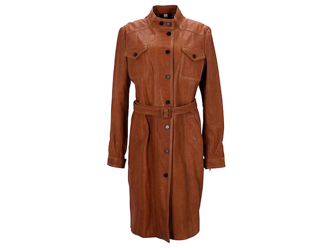 Trench Burberry en Cuir Marron  ref.1127087