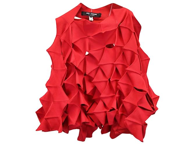 Autre Marque Maglione cut-out a pannelli Comme Des Garçons Junya Watanabe in poliestere rosso  ref.1127108